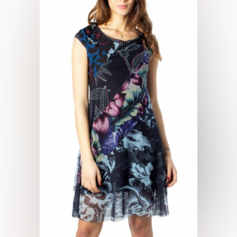 Desigual Floral Print Women's Dress NWT N